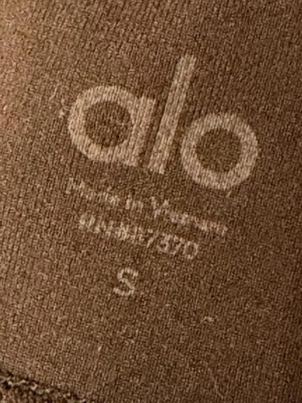 Alo Yoga Black High Waisted Full Length Leggings Small Ribbed Contour Activewear
